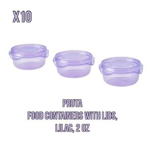 10 Packs Lilac Food Containers with Lids - Set of 30